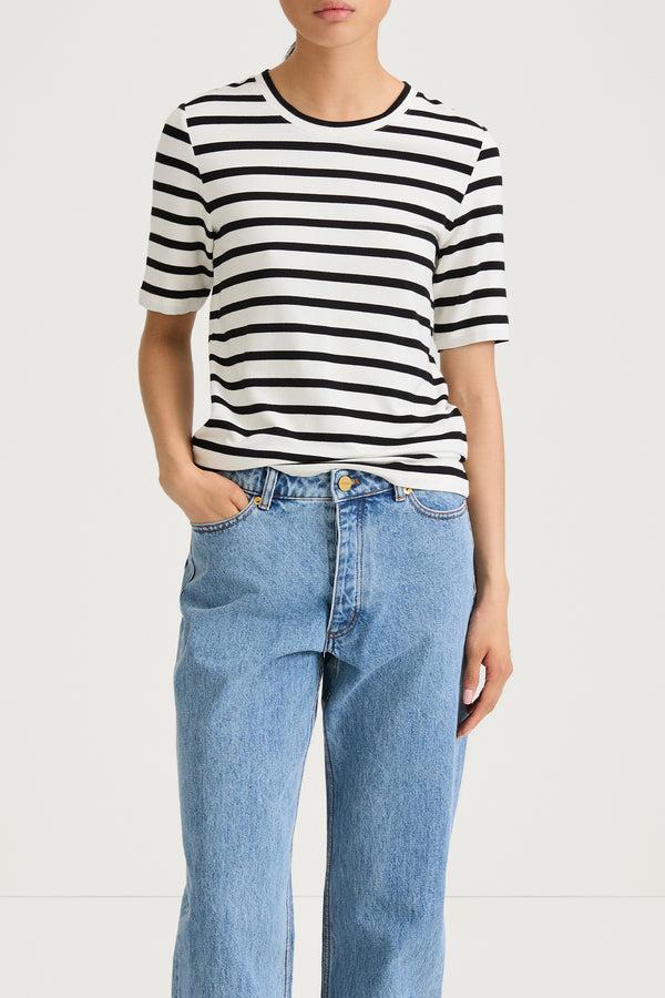 Stylein JERSEY TOP - CHAMBERS WHITE STRIPED