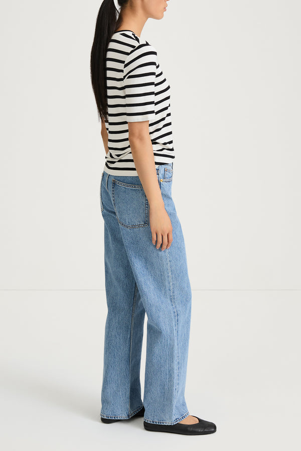 Stylein JERSEY TOP - CHAMBERS WHITE STRIPED