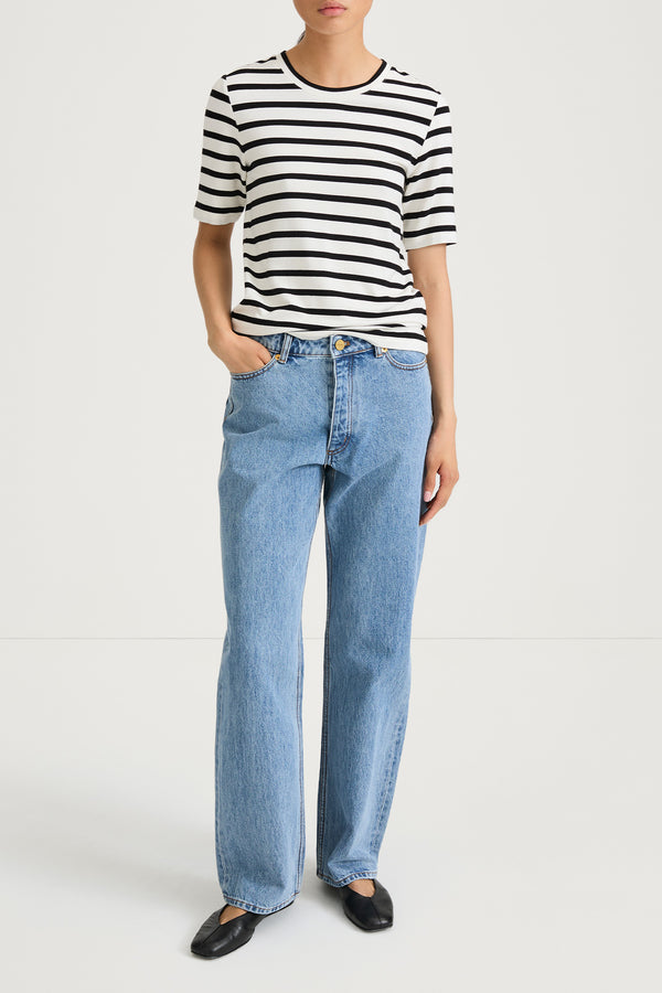 stylein JERSEY TOP - CHAMBERS WHITE STRIPED