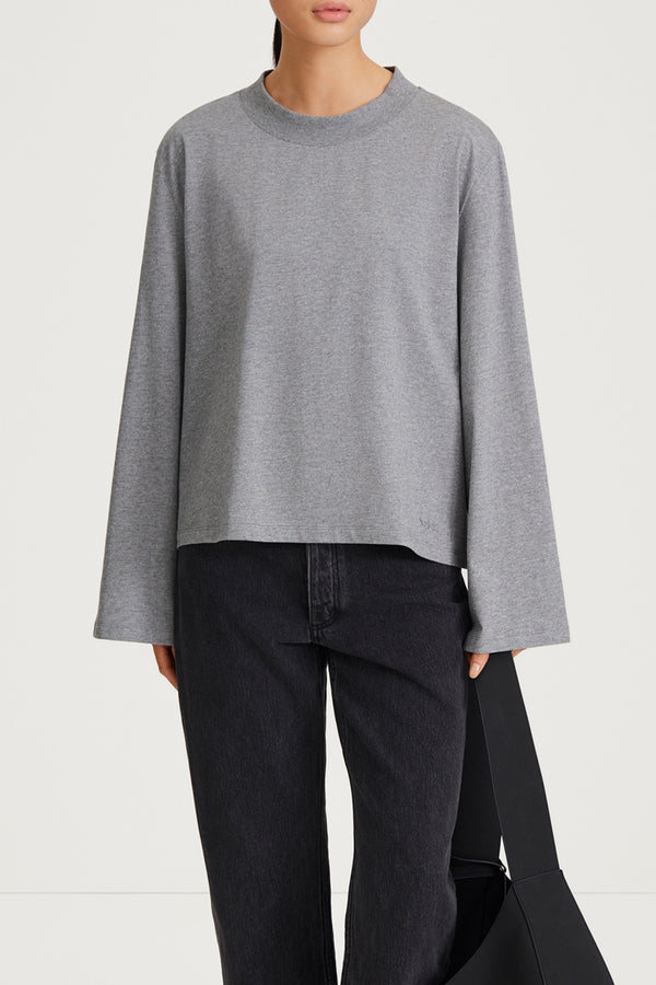 Stylein JOYCE LONG SLEEVE TOP - GREY MELANGE