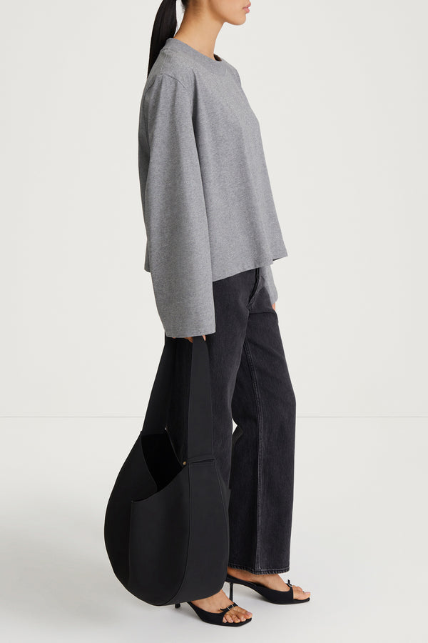 Stylein JOYCE LONG SLEEVE TOP - GREY MELANGE