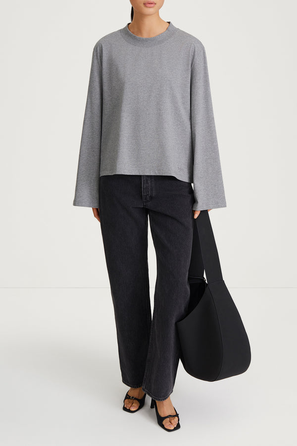 stylein JOYCE LONG SLEEVE TOP - GREY MELANGE