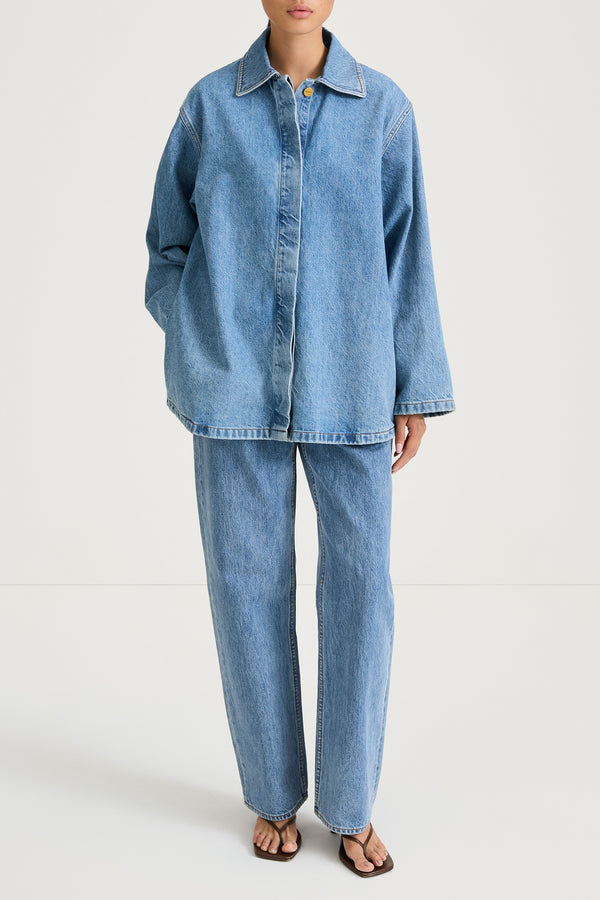 stylein KAREN DENIM JACKET - VINTAGE BLUE