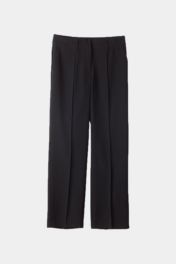 Stylein LONG STRAIGHT SUIT TROUSERS - BORIS BLACK