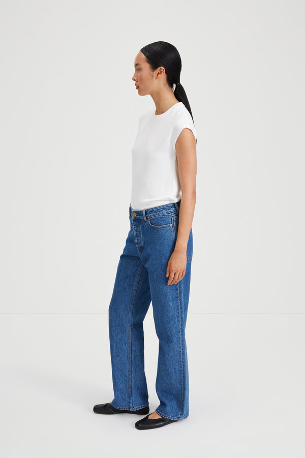 Stylein LOOSE FIT DENIM - KIM MID BLUE