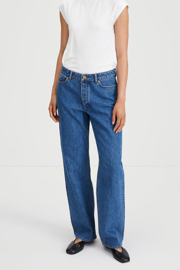 stylein LOOSE FIT DENIM - KIM MID BLUE