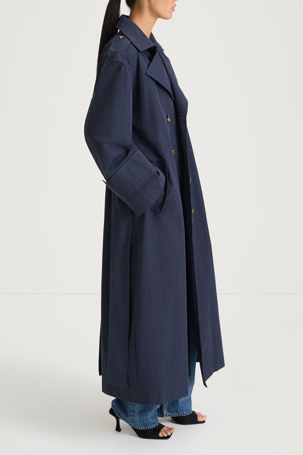 Stylein SIENA TRENCH COAT LONG - MIDNIGHT