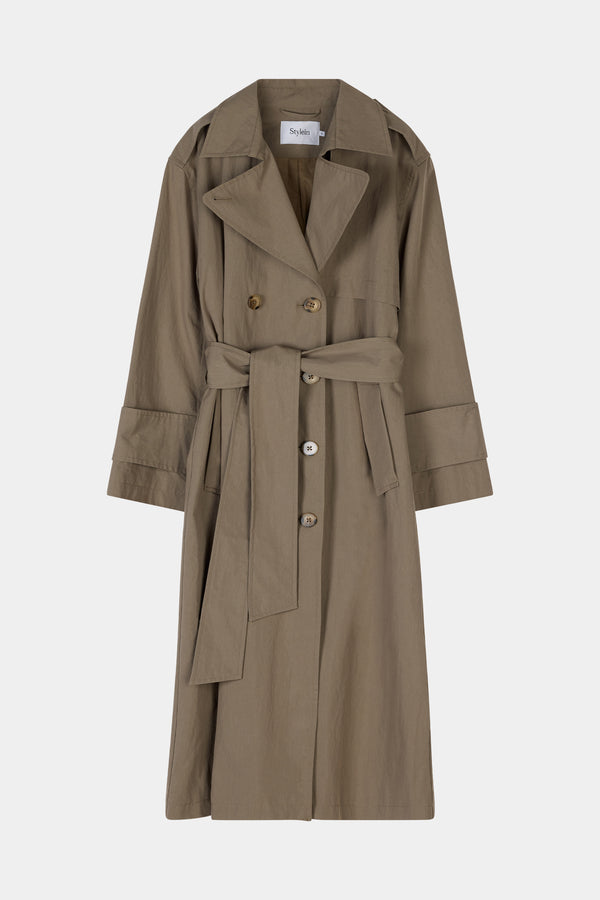 Stylein SIENA TRENCH COAT LONG - MUD