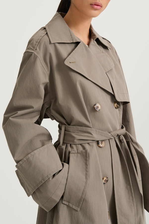 Stylein SIENA TRENCH COAT LONG - MUD