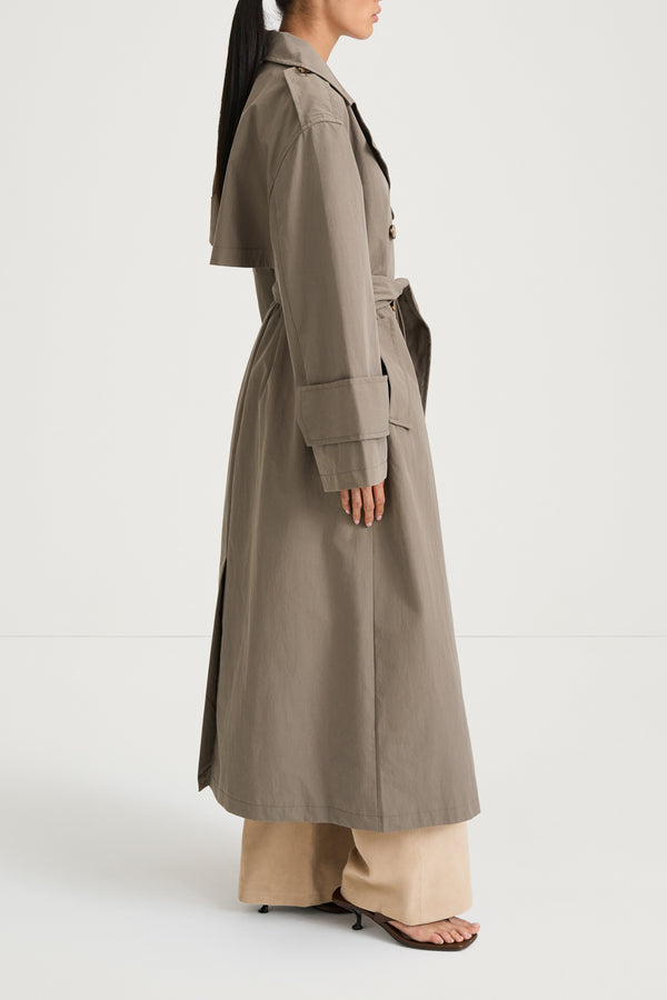 Stylein SIENA TRENCH COAT LONG - MUD