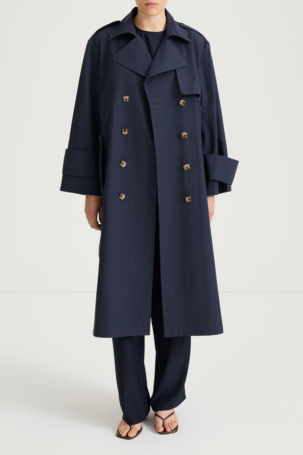 stylein SIENA TRENCH COAT - MIDNIGHT