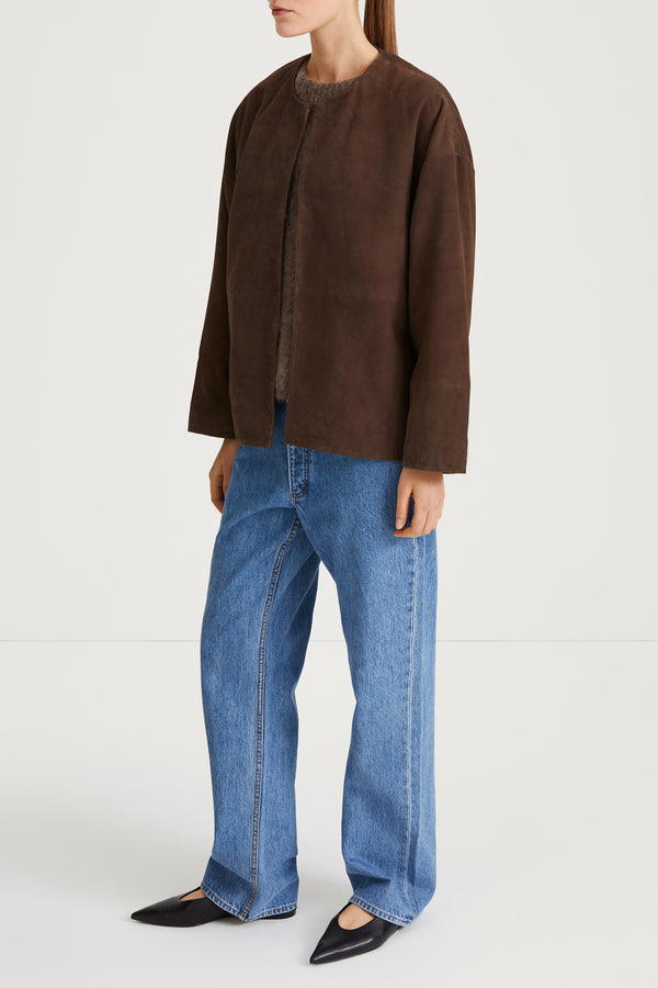 Stylein VANA SUEDE JACKET - PEBBLE BROWN