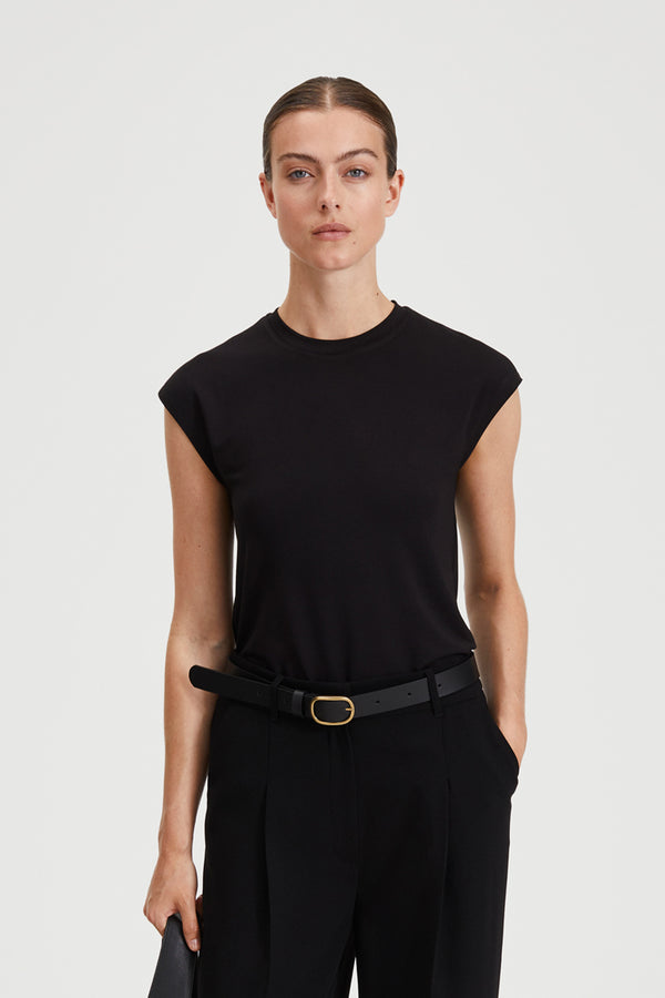 Stylein VENOSA LEATHER BELT - BLACK