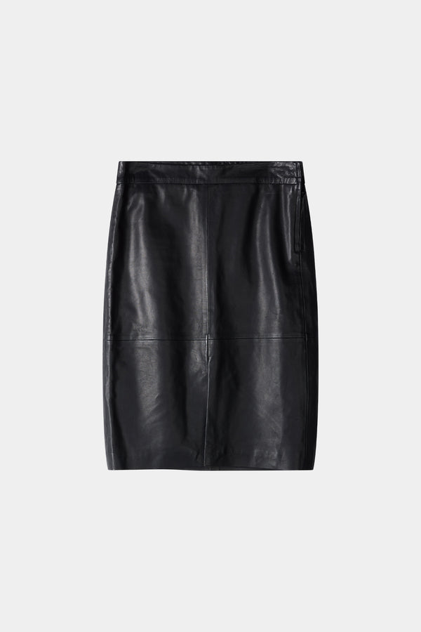 Stylein VIANA LEATHER SKIRT - BLACK