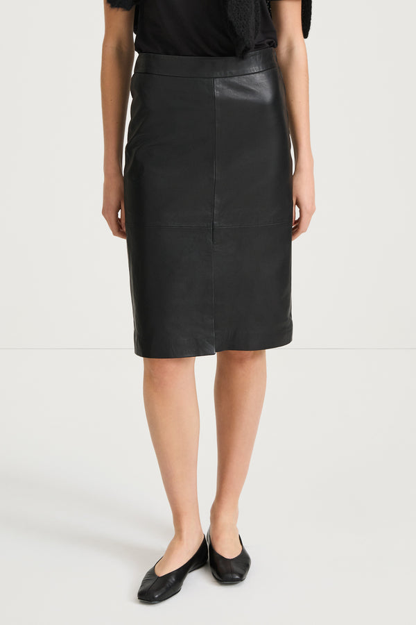 Stylein VIANA LEATHER SKIRT - BLACK