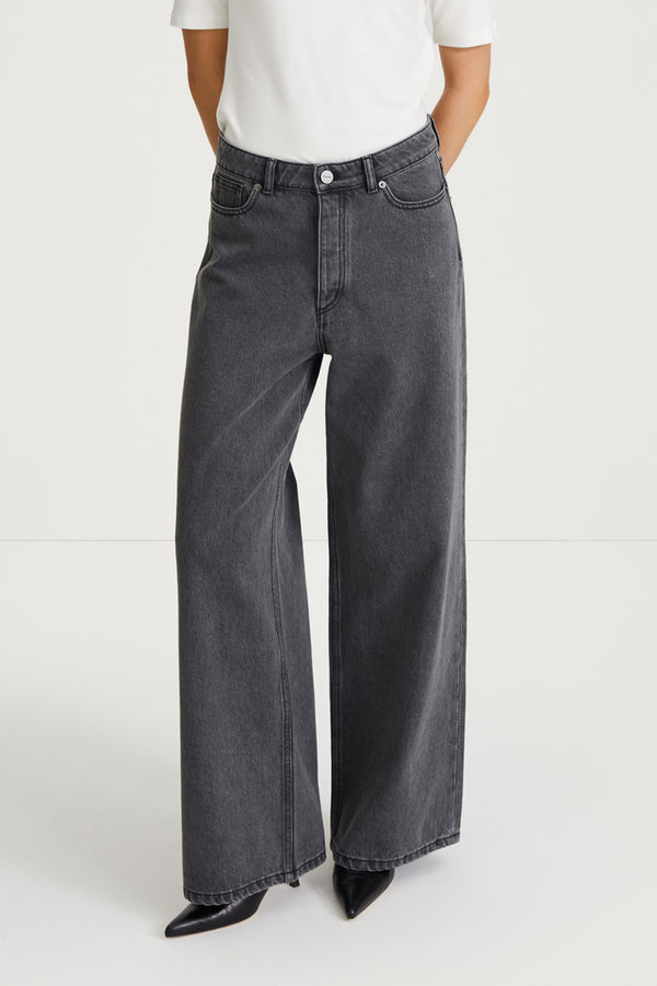 stylein WIDE LEG DENIM - KAYNE MID GREY