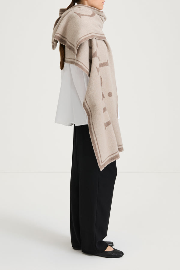 Stylein WIDE SIGNATURE SCARF - THALIA BEIGE