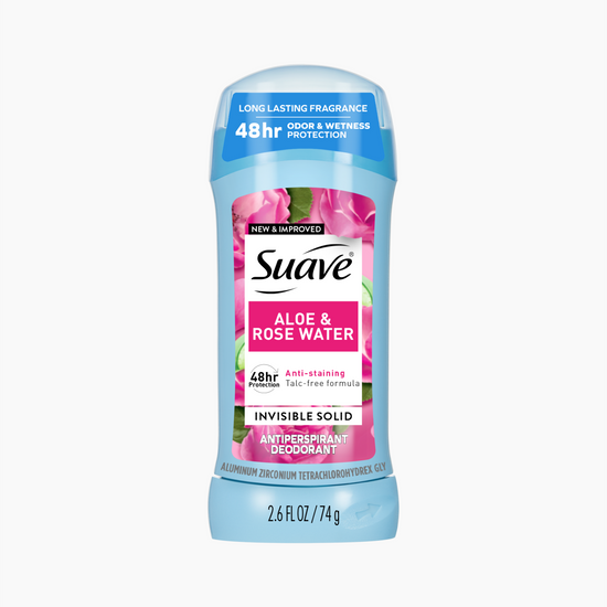 suave Aloe & Rosewater Invisible Solid Antiperspirant Deodorant Stick
