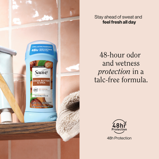 Suave Cocoa Butter & Shea Invisible Solid Antiperspirant Deodorant
