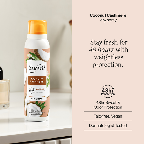 Suave Coconut Cashmere Dry Spray Antiperspirant Deodorant
