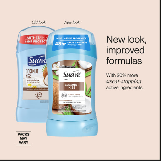 Suave Coconut Kiss Invisible Solid Antiperspirant Deodorant Stick
