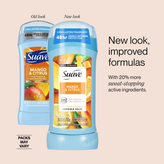 Suave Mango And Citrus Invisible Solid Antiperspirant Deodorant Stick