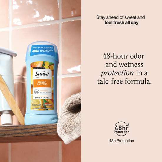 Suave Mango And Citrus Invisible Solid Antiperspirant Deodorant Stick