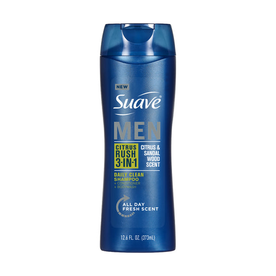 suave Men's Citrus Rush 3-in-1 Shampoo Conditioner & Body Wash