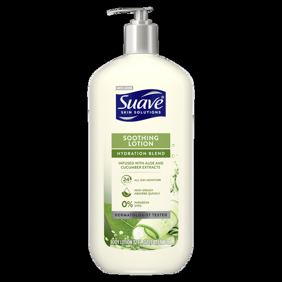 Suave Soothing Lotion With Hydration Blend With Aloe & Cucumber Extracts