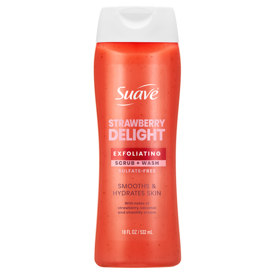 suave Strawberry Delight Exfoliating Body Wash & Scrub