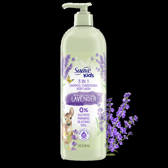 suave 3-in-1 Shampoo with 100% Natural Lavender