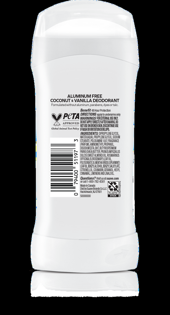 Suave Aluminum Free Coconut & Vanilla