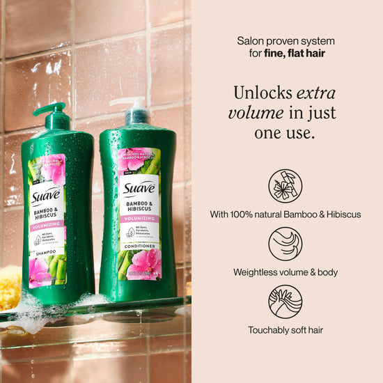 Suave Bamboo & Hibiscus Volumizing Shampoo
