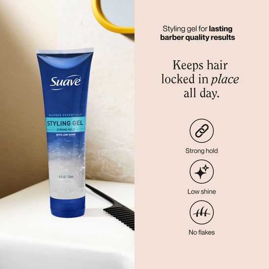 Suave Barber Essentials Styling Gel For Men