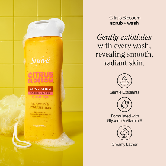 Suave Citrus Blossom Exfoliating Body Wash & Scrub