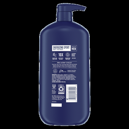 Suave Energizing Sport Body + Face Wash