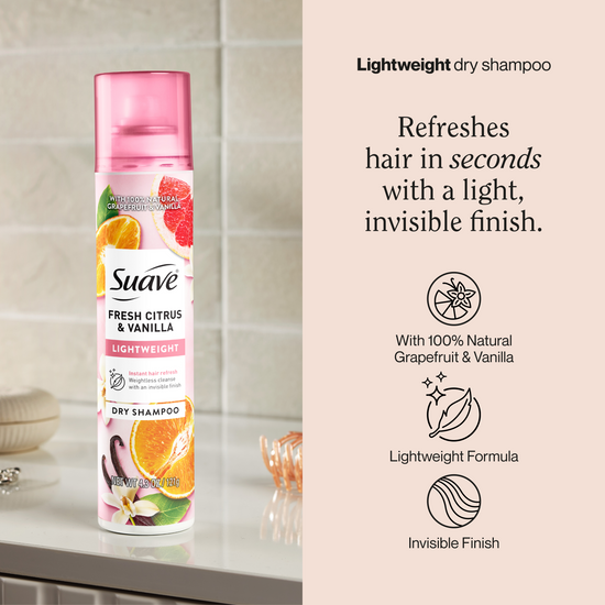 Suave Fresh Citrus & Vanilla Lightweight Dry Shampoo