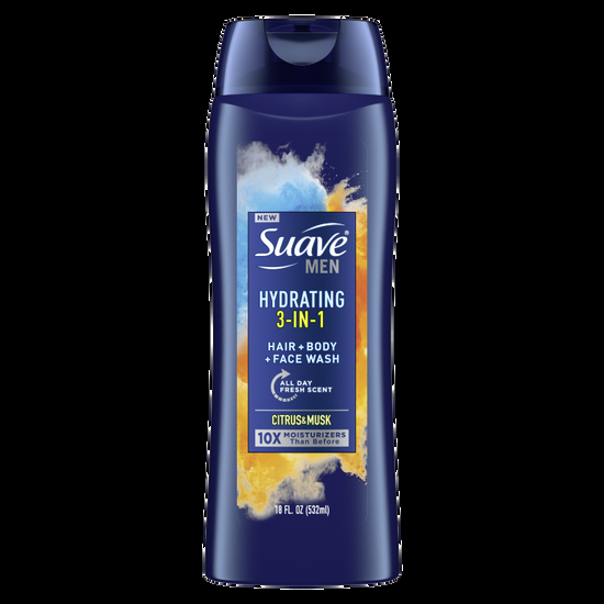 suave Hydrating 3-in-1 Hair + Body + Face Wash