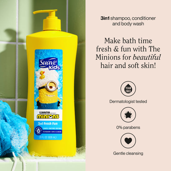 Suave Minions 3-In-1 Shampoo Conditioner & Body Wash