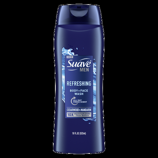 suave Refreshing Body + Face Wash
