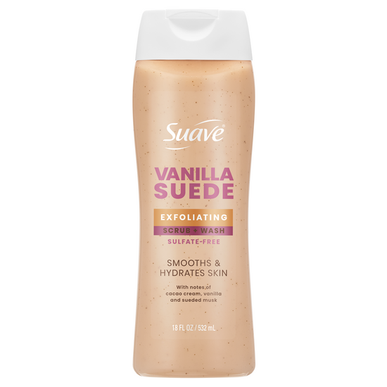 suave Vanilla Suede Exfoliating Body Wash & Scrub
