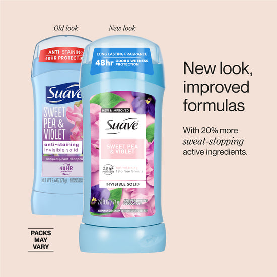 Suave Sweet Pea & Violet Invisible Solid Antiperspirant Deodorant Stick