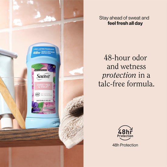 Suave Sweet Pea & Violet Invisible Solid Antiperspirant Deodorant Stick