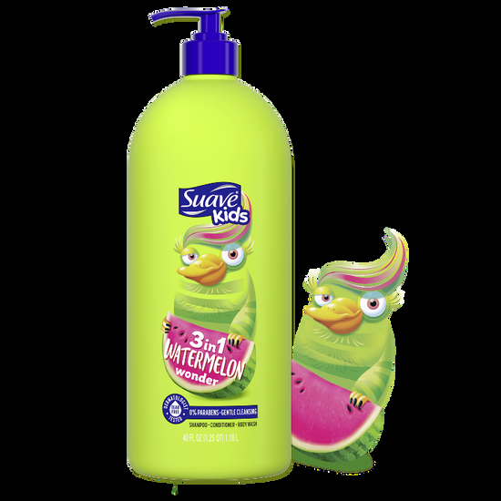 Suave Watermelon Wonder 3-in-1 Shampoo Conditioner Body Wash