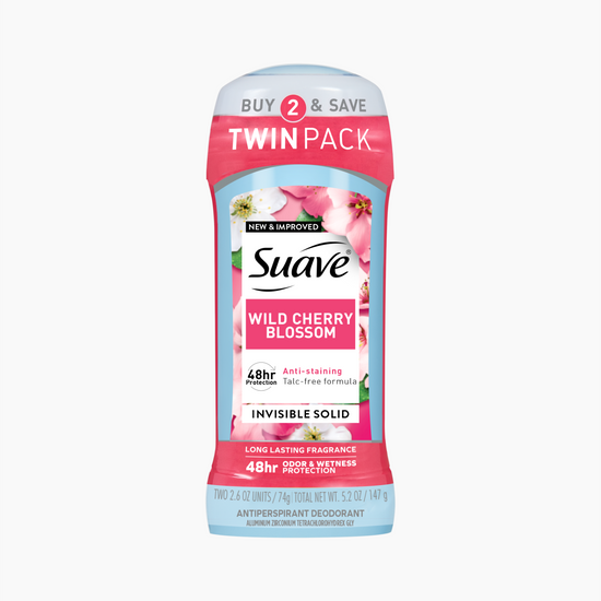 suave Wild Cherry Blossom Invisible Solid Antiperspirant Deodorant Stick