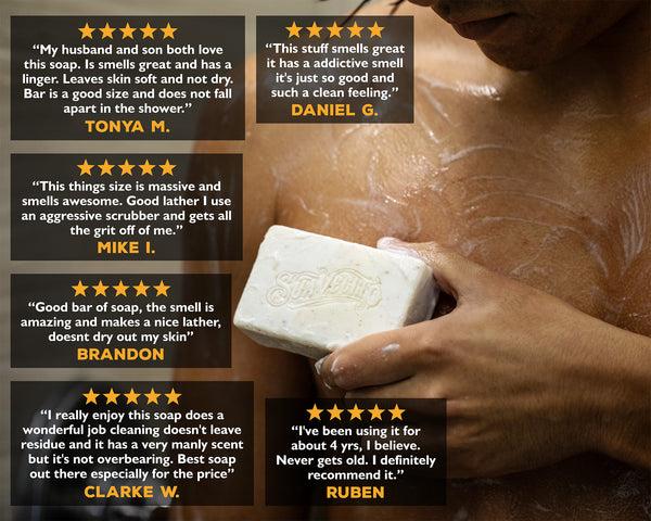 Suavecito Suavecito Body Soap Bar – Deep-Cleansing Moisturizing Bar Soap For Men | Signature Scent Gentle On Skin Long-Lasting Lather | Daily Grooming Essential