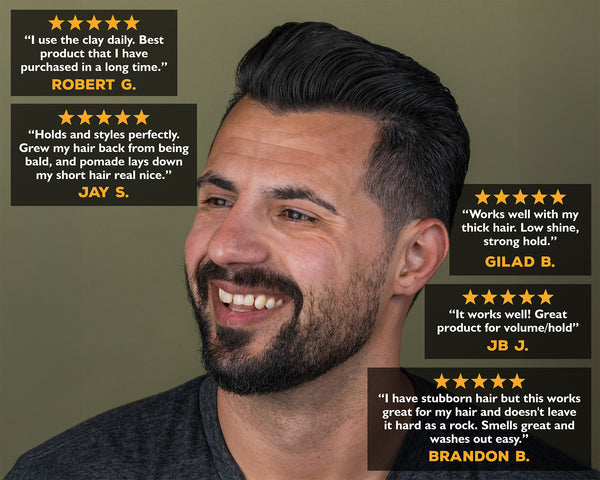Suavecito Suavecito Clay Pomade – Strong Hold Matte Finish Hair Styling For Men | Gritty Texture & Volume | Barber-Approved For Thick Or Fine Hair