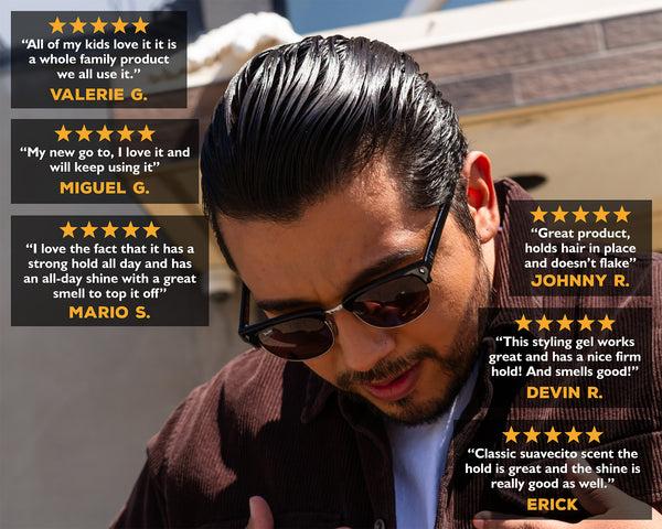 Suavecito Suavecito Firme Hold Styling Gel – Strong Hold Flake-Free Hair Gel For Men | Alcohol-Free Water-Based Formula | All-Day Control With No Crunch
