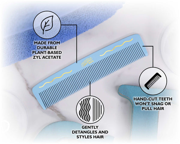 suavecito Suavecito Kids Styling Comb – Gentle Detangling & Hair Styling Comb for Boys & Girls | Lightweight Rounded Tips Kid-Friendly Design for All Hair Types
