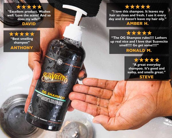 Suavecito Suavecito OG Shampoo – Daily Clarifying Shampoo With Signature Scent | Deep Cleansing Sulfate-Free Formula For Men | Refreshes Scalp & Removes Build-Up
